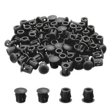 88Pcs Plastic Hole Plugs, Black 1/4"x5/16 Hole Cover for Holes 5mm