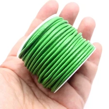 10 Yards/Roll Green Genuine Leather Cord - 2mm Round Jewelry String for Bracelet