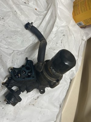 1994-1999 Eagle Talon oil filter housing assembly 7-bolt 4G63T dirty T4