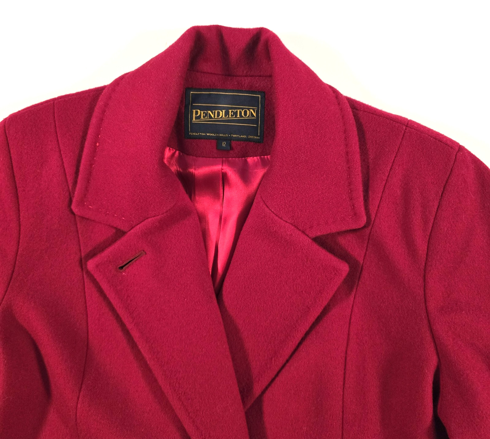 PENDLETON WOOL DOUBLE BREASTED PEA COAT WOMENS Sz… - image 3