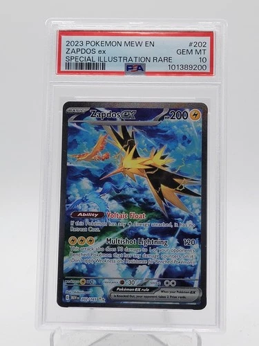 ZAPDOS EX 2023 POKEMON 151 SPECIAL ILLUSTRATION RARE #202 PSA 10 Q0895
