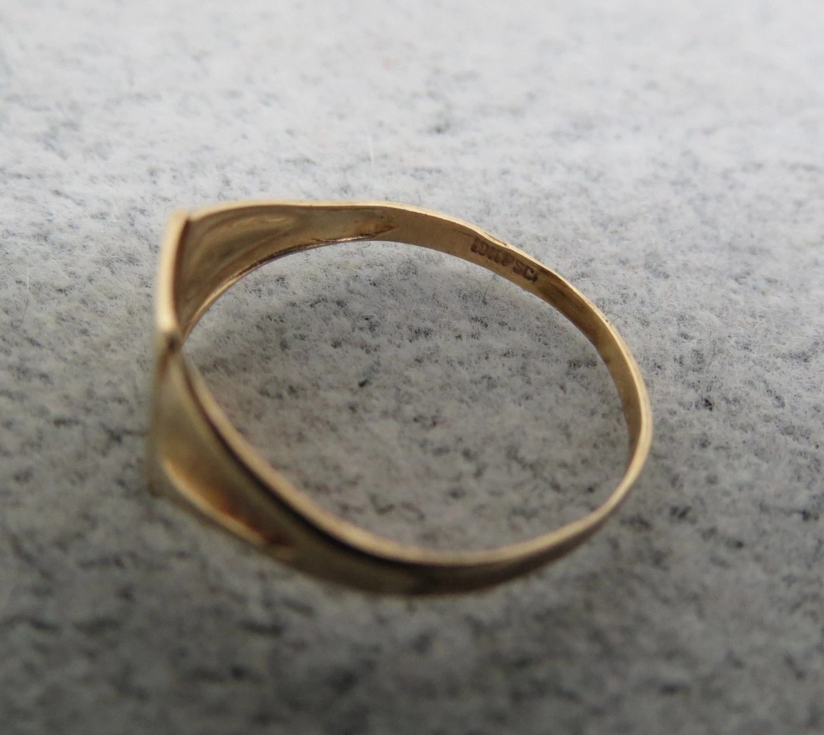 Vintage 10k Yellow Gold Signet Ring Size 4.5 Monogram | eBay