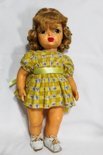 1940s TERRI LEE HARD PLASTIC YELLOW DRESS DOLL RARE
