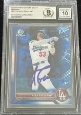 Alex Freeland Signed 2022 Bowman Chrome Sapphire #BDC194 BAS Autograph Grade 10