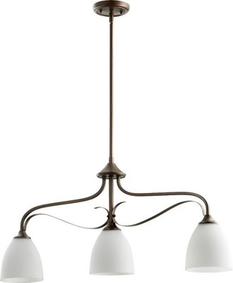 Jardin - 3 Light Island in Quorum Home Collection style - 5.75 inches wide by