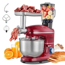 VEVOR Stand Mixer 6 QT Electric Dough Mixer 660W 6+P Speed Food Mixer 1.6 QT Cup