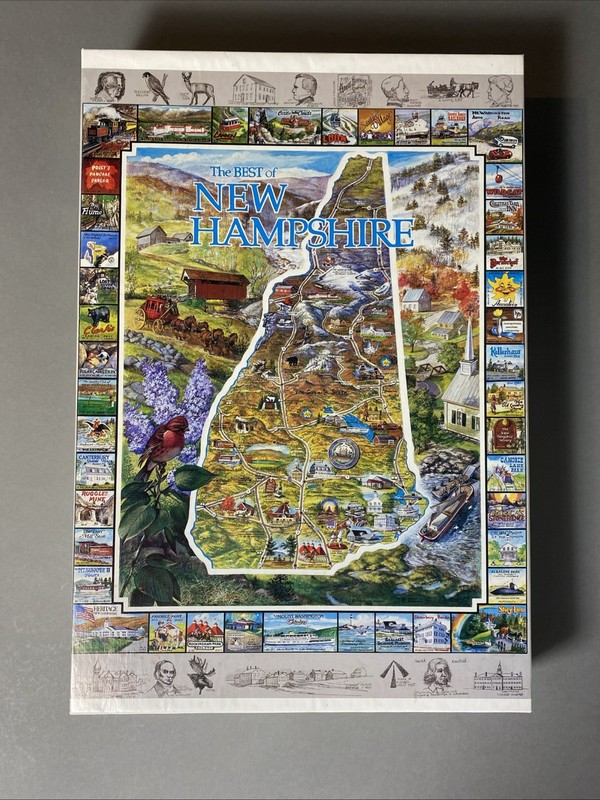 White Mountain Puzzles The Best of New Hampshire 1,000 pc puzzle, 1992 artwork