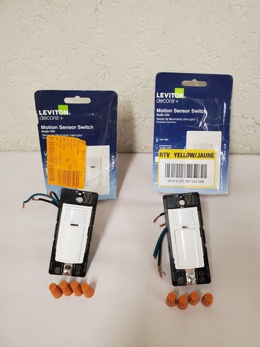 *Lot of 2* Leviton Decora In-Wall Motion Sensor Light Switch (DOS02-1LW)