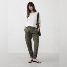 BANANA REPUBLIC TENCEL CARGO JOGGER OLIVE NWT SIZE XS