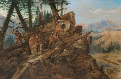 Charles Russell Plunder on the Horizon 1903 17''x 22'' Archival Art Print