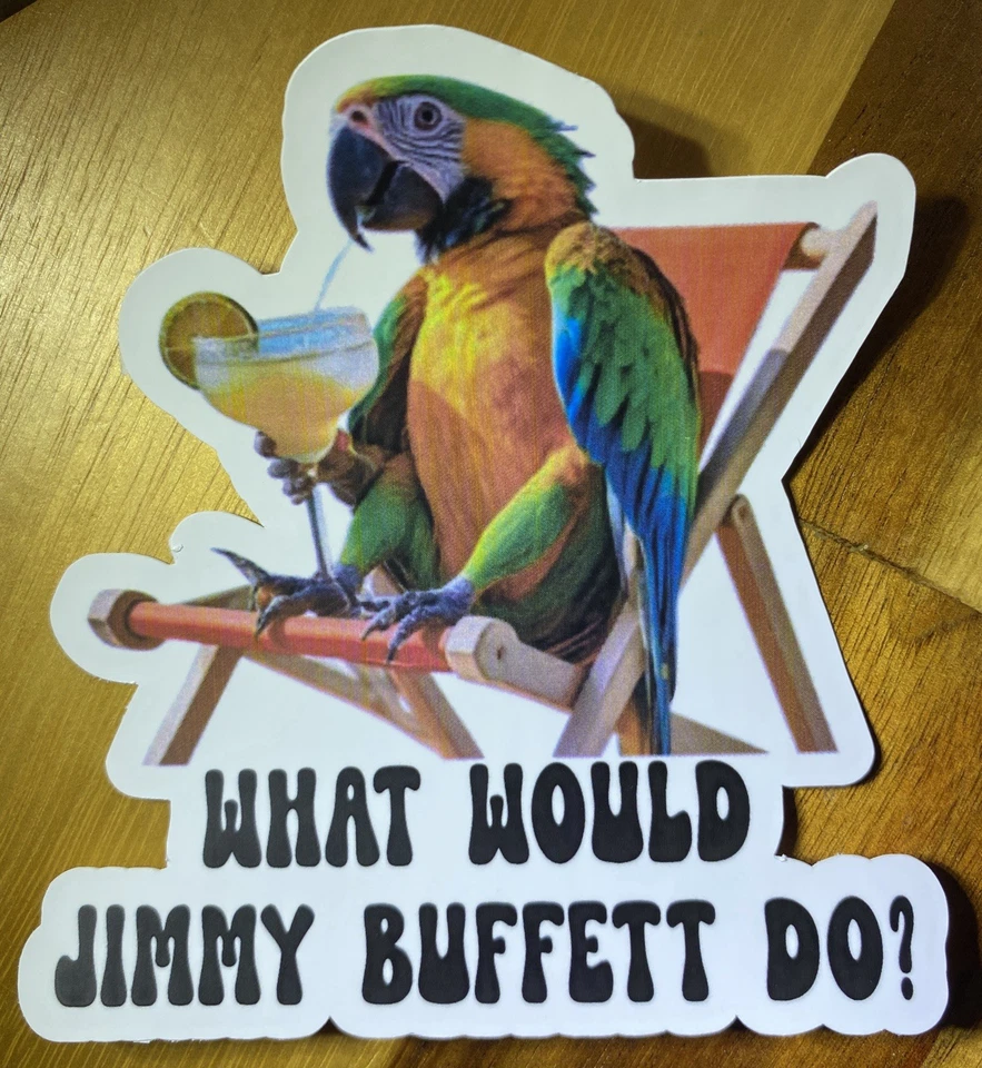 SET of 3!! Margaritaville Stickers It's 5 o'clock Somewhere Sticker WATERPROOF! - Image 2 of 4