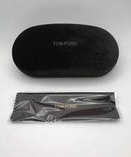 New Authentic Tom Ford Large Unisex Sunglasses Black Velvet Clamshell Hard Case