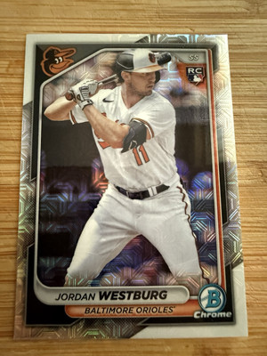 2024 Topps Bowman Chrome Mojo Mega Refractor RC Jordan Westburg #42 Orioles