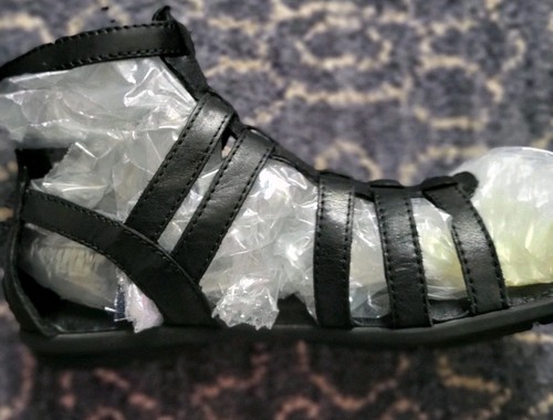 Born Womens Tripoli Sandal Size 7 black Leather Strappy Gladiator Fl Zip Up Shoe