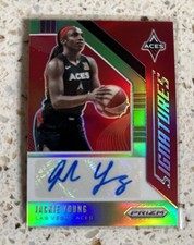 Jackie Young 2020 Panini Prizm WNBA Signatures Green Prizm #SG-JYG Auto
