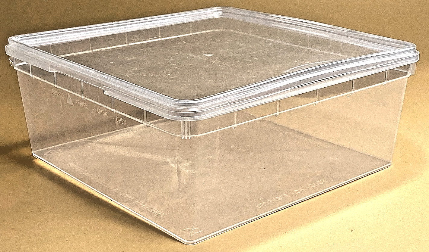 Rectangular Clear Plastic Container Box Lid Lunch Food Kitchen NOT STURDY THIN