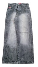 Southpole VTG Red Tab Jeans Boys 14 27x27 Faded Wash Gray Denim Hip-hop Baggy
