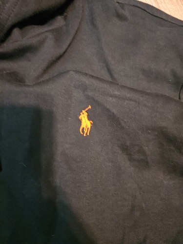 Polo Ralph Lauren RL67 nera antracite mimetica doppia maglia felpa con cappuccio uomo 2XL usata in ottime condizioni rara - Foto 7 di 24