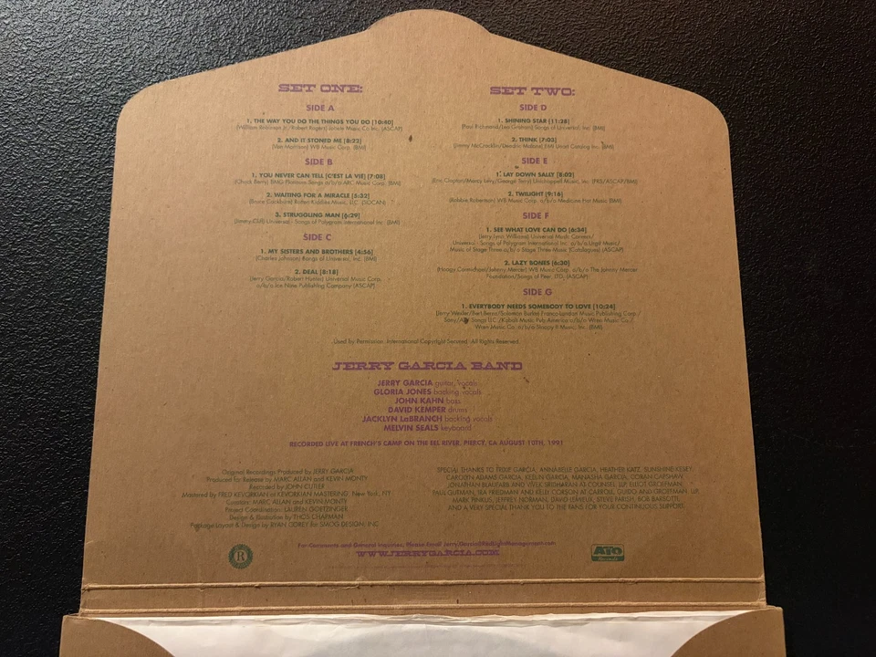 JERRY GARCIA BAND Electric On the Eel August 10th 1991 4LP grateful dead EX LIVE - Image 3 of 4