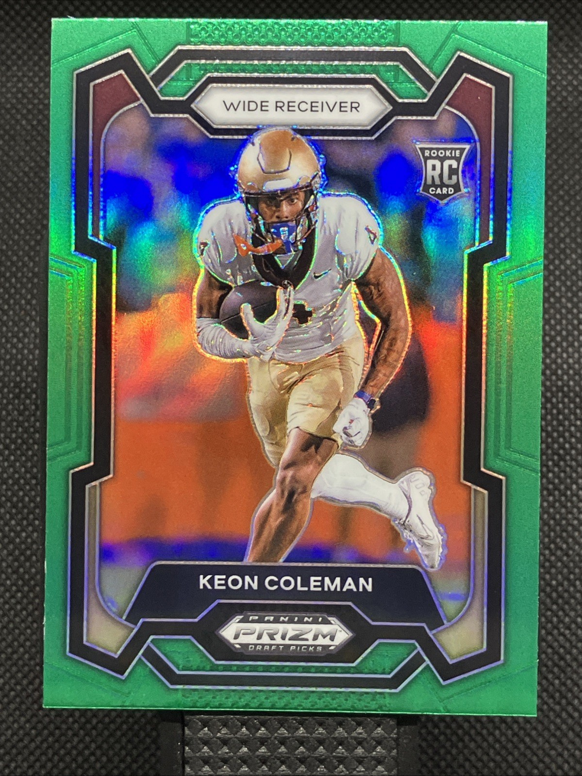 2024 Panini Prizm Draft Picks #120 Keon Coleman Green Prizm RC - Buffalo Bills