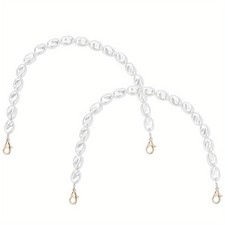 1box 2pcs Bead Handbag Handles Replacement 11.8 Inch Plastic Bead Purse Strap