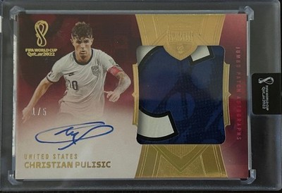2022 Panini Eminence FIFA World Cup GOLD Christian Pulisic Jumbo patch auto /5