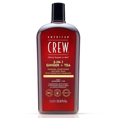 AMERICAN CREW Ginger Tea Shampoo Conditioner Body Wash 3-in-1 Duschgel 1000ml