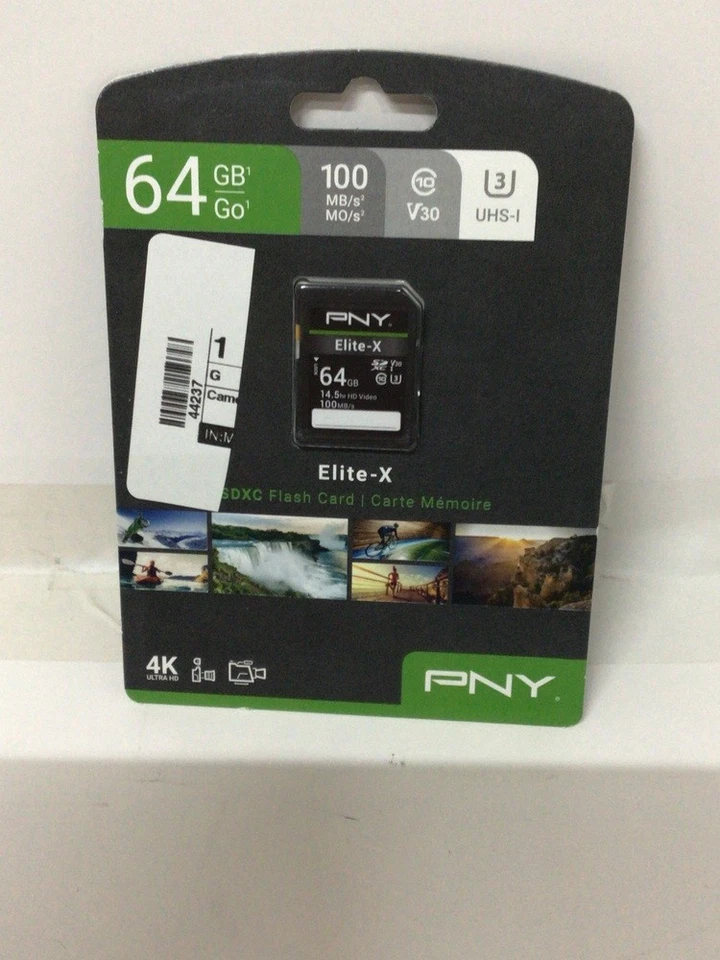 PNY Elite-X 64GB Micro SD Card, MicroSDXC, A1, V30, Class 10, 100MB/S (44237) - Image 3 of 3