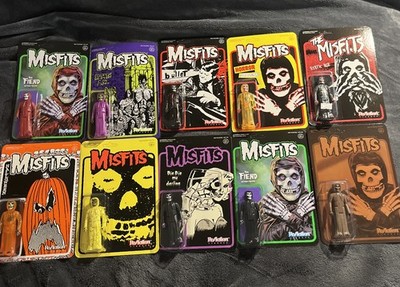 Misfits Super7 Reaction 10x Figures Sealed MOC Crimson Ghost Fiend Lot Free S&H