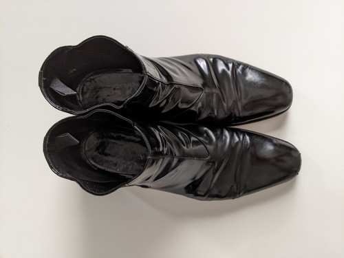Slick Prada Black Brushed Spazzolato Fume Leather Half-Boot 10.5 2TC015 - Picture 2 of 12
