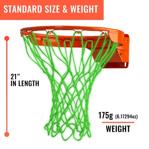 Heavy Duty Basketball Net - All Weather Anti Whip Fits Standard Indoor or Out... - Picture 4 of 8