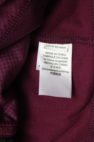 Marmot Sweatshirt Ladies M Zip Stand up Collar Fluffy Dark Purple - Picture 7 of 9