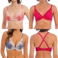 Wacoal Lingerie Embrace Underwired Lace Plunge Bra 853291