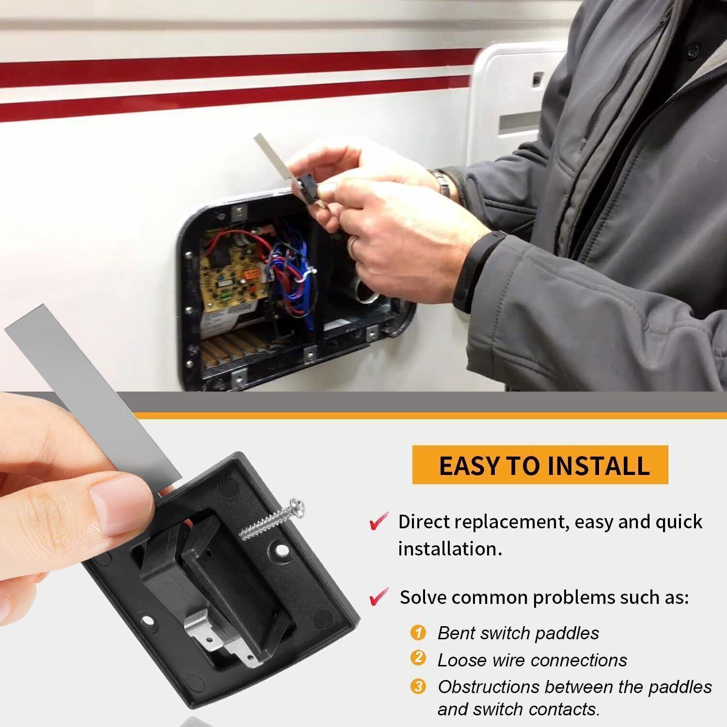 Dometic 33082 Atwood RV Furnace Sail Switch with Bracket AFM AFLD AFLA ...