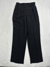 Vintage Womens Pants Bend Over Black Size 14 100 Polyester Made In USA