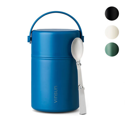 Thermobehälter für Essen - Edelstahl, 800ml, bruchfest, Lunchbox isoliert Vinsun