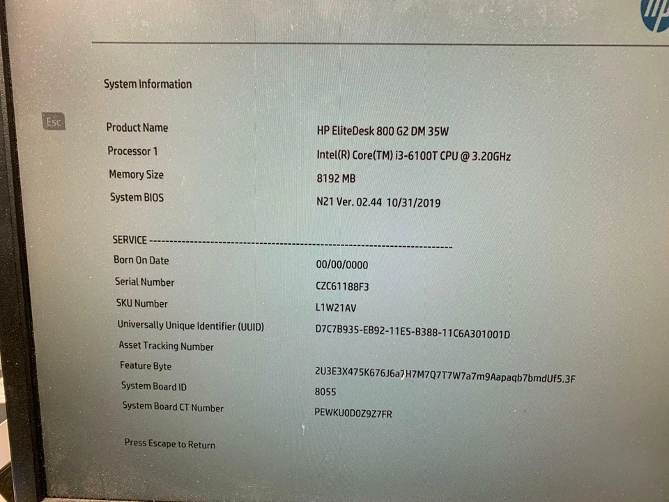 HP EliteDesk 800 G2 Mini PC i3-6100T 8GB RAM W/PSU (CHARGER) - OFFERS WELCOME - Image 4 of 4