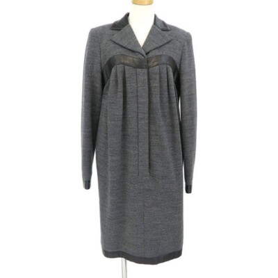 CHANEL Long Sleeve Dress Women Size 40 100% Cotton Sheepskin Leather | eBay CHANEL Long Sleeve Dress Women Size 40 100% Cotton Sheepskin Leather | eBay