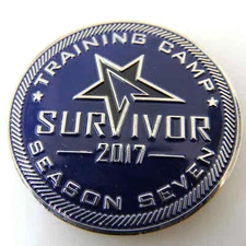 SURIVOR SEASON SEVEN TRAINING CAMP CHALLENGE COIN