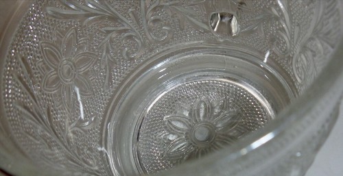 Vintage Anchor Hocking Sandwich Glass creamer open sugar clear gold rim - Picture 3 of 5