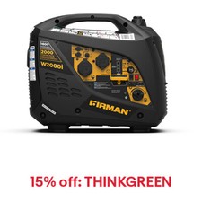 FIRMAN W01682F 2000/1600 Watt Recoil Start Inverter Generator - Refurbished