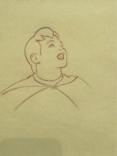 Snow White. –– Original Production Drawing THE PRINCE 1937 FRAMED BEAUTY