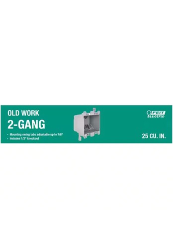 (30) Gardner Bender BOX-RD25N 25 cu in. 2-Gang Old Work Retrofit Standard Switch - Picture 3 of 4