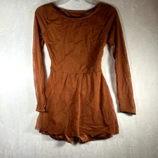 Curtain Call Burnt Orange Lyrical Modern Contemporary Adult Medium Dance Costume