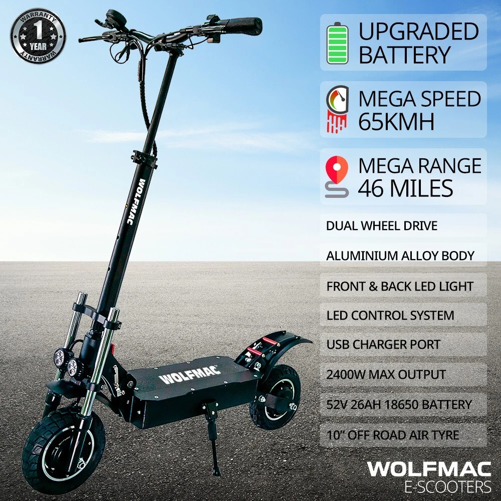 Wolfmac H10X Electric E Scooter 2023 Model Off Road Adult