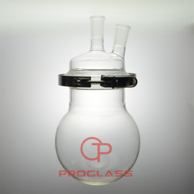 Lab Two Neck Reaction Flask,24/40,Separately Flask with Easily Clamp