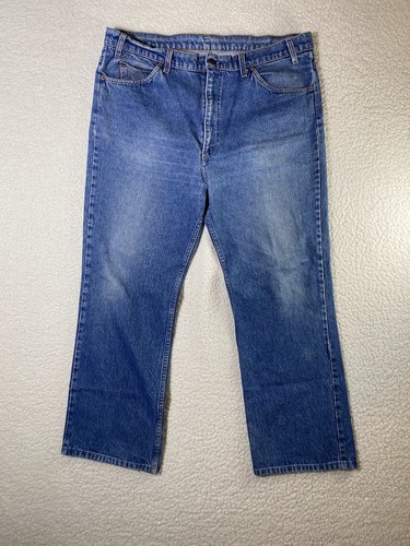 Vintage Levis 517 Jeans Mens 38X30 Orange Tab Distressed Boot Cut USA 20517-0217 - Picture 1 of 14