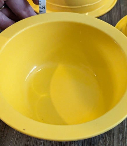Vintage Vollrath Yellow Plastic Ice Cream Bowls Set Of 8 Side Dish Made In USA - Picture 10 of 13