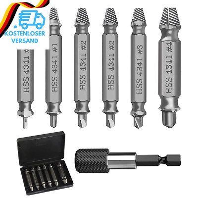 Schraubenausdreher Set, 6 Stück Schraubenausdreher Mit Magnetischem Bithalter, B