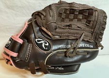 Rawlings WFP120 12'' Fastpitch Softball Glove Brown Pink Right Hand Thrower Girl